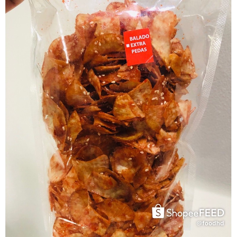 

Keripik singkong balado extra pedas