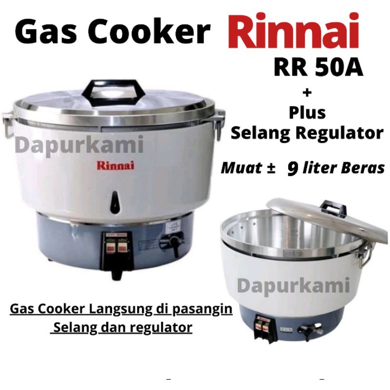 Gas Cooker RINNAI RR-50A Penanak Nasi Gas • Gas cooker + Selang regulator