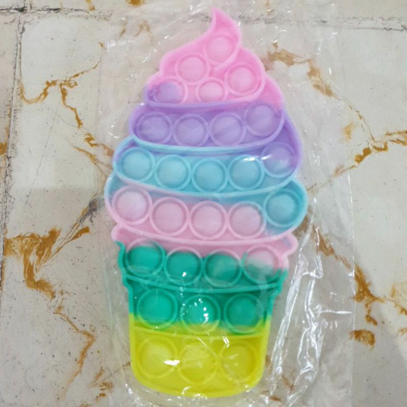 Pop It Ice Cream Macaron Boba Cup & Varian Es Krim | Popit Es Krim Centong Warna-warni-Ice Sundae Macaron