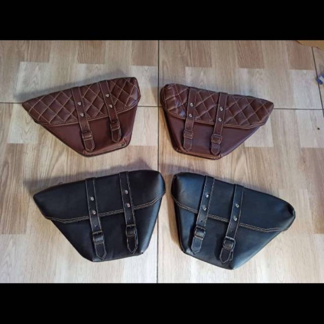 SIDE BAG CLASSIC TAS MOTOR CLASSIC KLASIK KULIT SIDE BAG CUSTOM  JAPSTYLE BRATSTYLE TAS MOTOR CUSTOM
