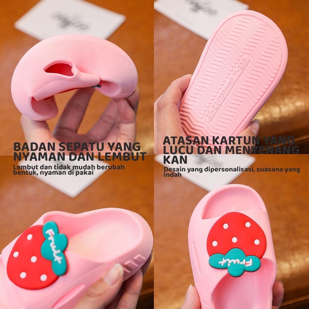 PROMO 12.12 PUNCAK Okaybaby B123 Sandal Slop Bayi Anak IMPORT Motif Karakter Buah Lucu Laki-laki Perempuan Bahan Bagus Nyaman Di Pakai Harga Termurah Sepatu Import Fahion Terbaru Kekinian