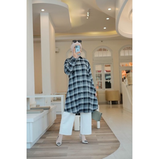 TUNIK  FLANEL IMPORT BUSUI WHUDU FRENDELY