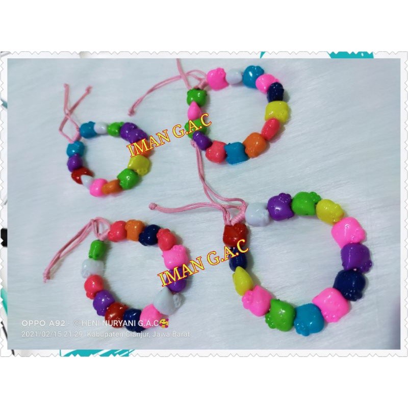 Gelang tangan anak mote,gelang tangan anak kepala hello kitty,aksesoris gelang