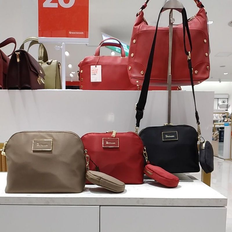 Sling Bag Bellezza Yz2100763 Original Counter Store - Tas Wanita Selempang Parasut Nylon Ringan Awet