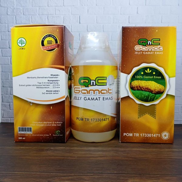 Obat Kanker Tumor Jinak Ganas Benjolan Payudara Herbal Qnc Jelly Gamat 300 Ml Original BPOM dan Halal MUI