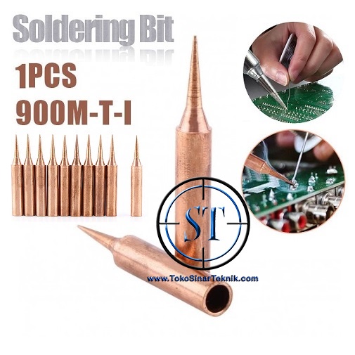 1 Pcs Mata Solder Tip Hakko 900M-T-I Lead-Free Soldering Iron Head 936 Station Lancip / Runcing Silver - Gold