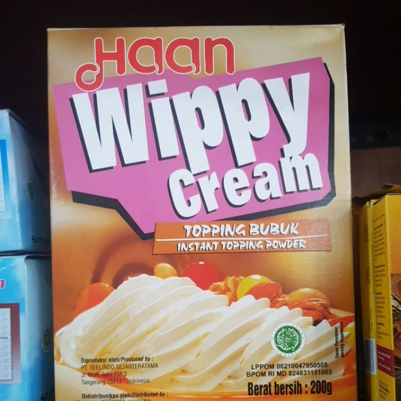 

wippy cream merk haan 200gr