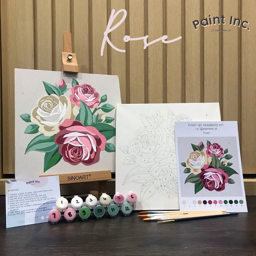 

Paint by Numbers Kit: Rose Paint Inc. ID Paint by Number Hampers Painting Kit Valentine