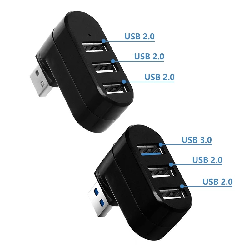 1pc Adapter Hub Usb 2.0 3 Port 2.0 Kecepatan Tinggi Untuk Komputer Pc / Laptop