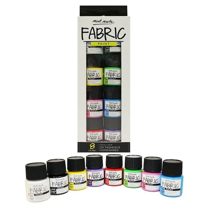 

STOK BARU! MONT MARTE FABRIC PAINT SET 8 X 20ML ALAT LUKIS TERLARIS DAN MURAH AL2