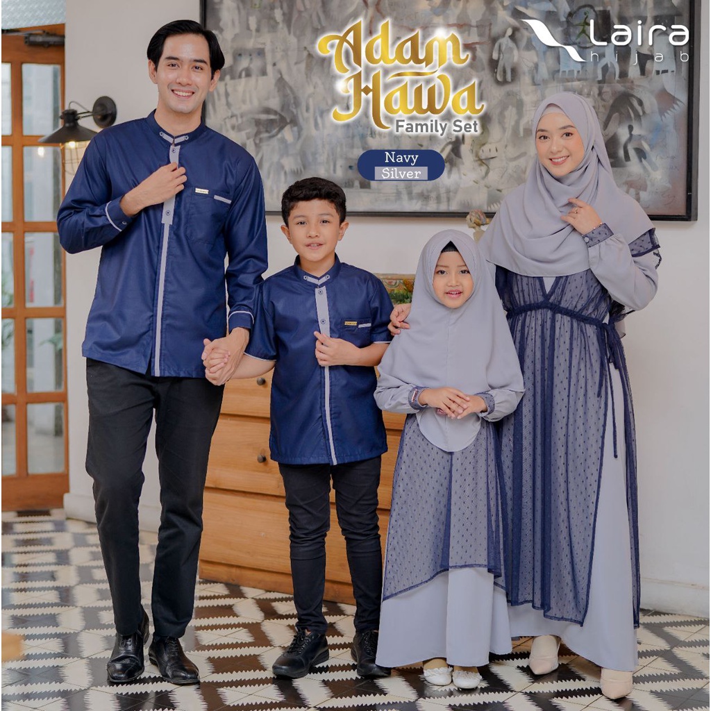 PO FAMILY SET ADAM HAWA SPESIAL EID SERIES BY LAIRA HIJAB