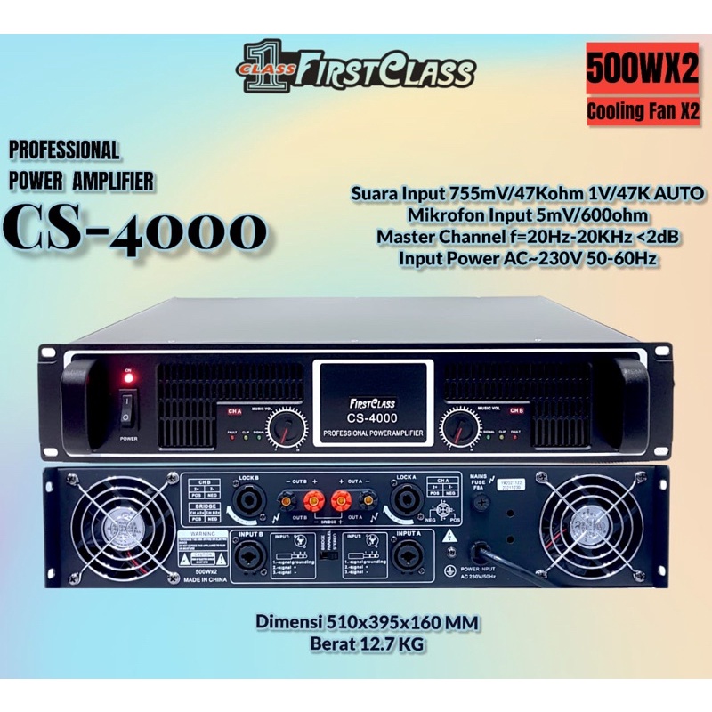 Professional Power Amplifier Firstclass CS 4000 / CS4000