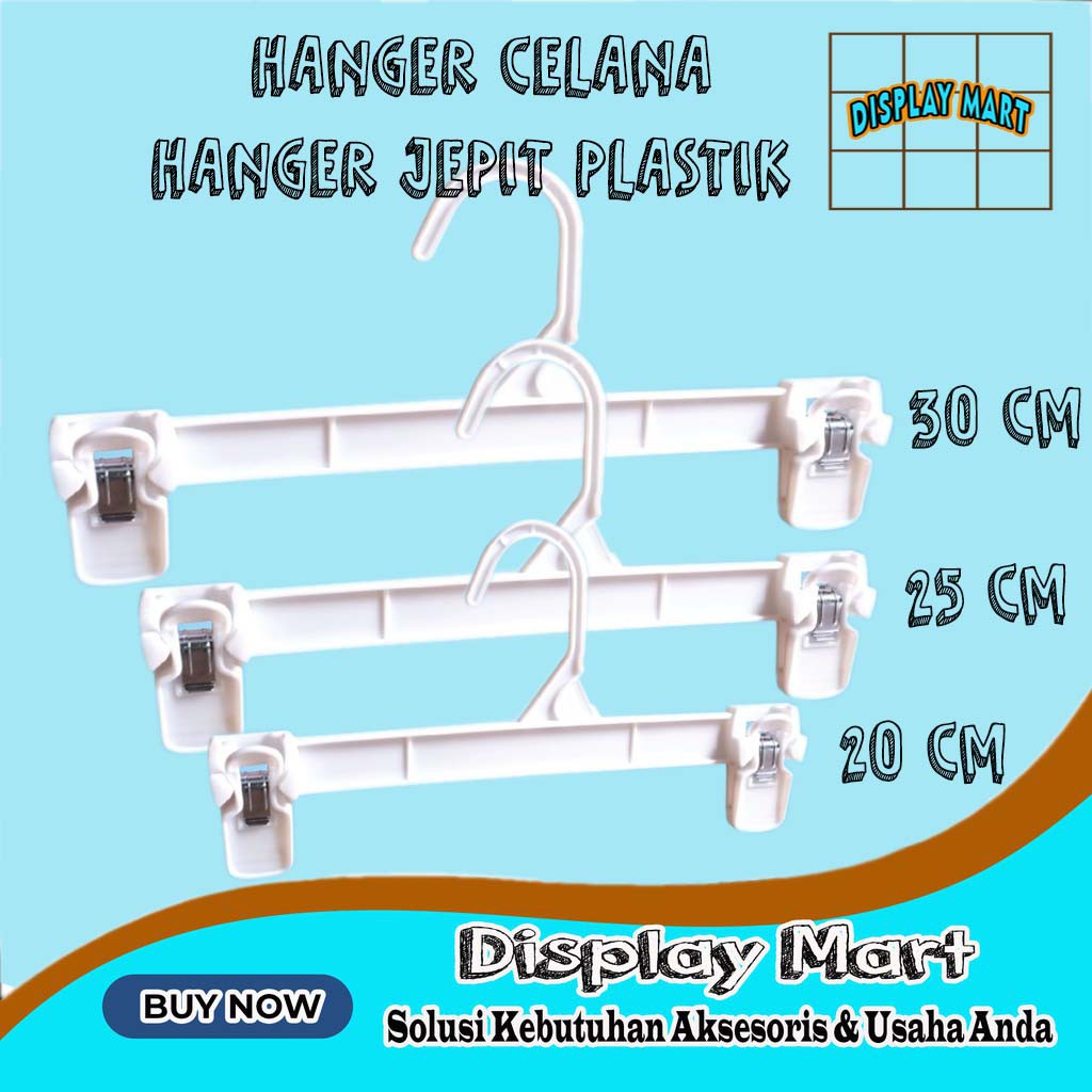 Hanger Jepit - Hanger Jepit Celana - Gantungan Baju Jepit Plastik - Hanger Baju Jepit
