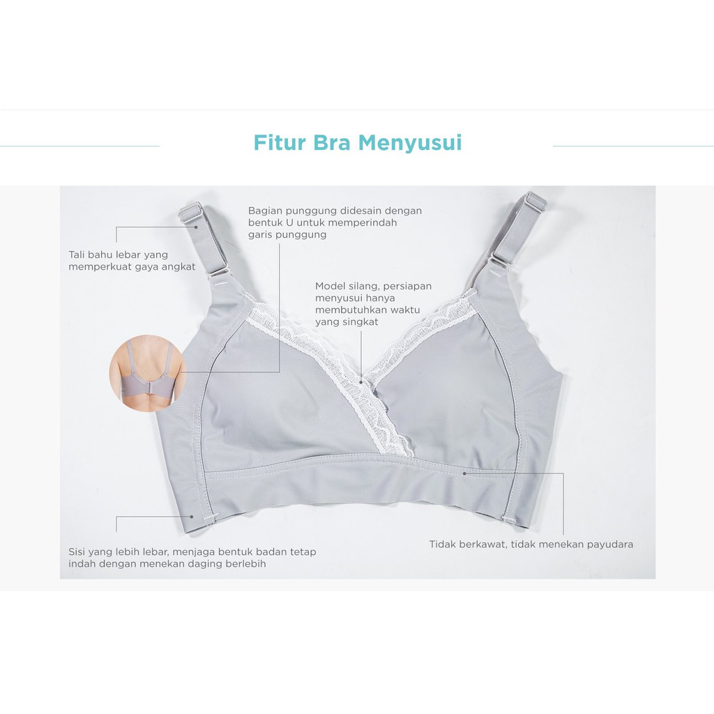 Bra Menyusui & Hamil | MOOIMOM Extra Soft Crossover Nursing Bra-1