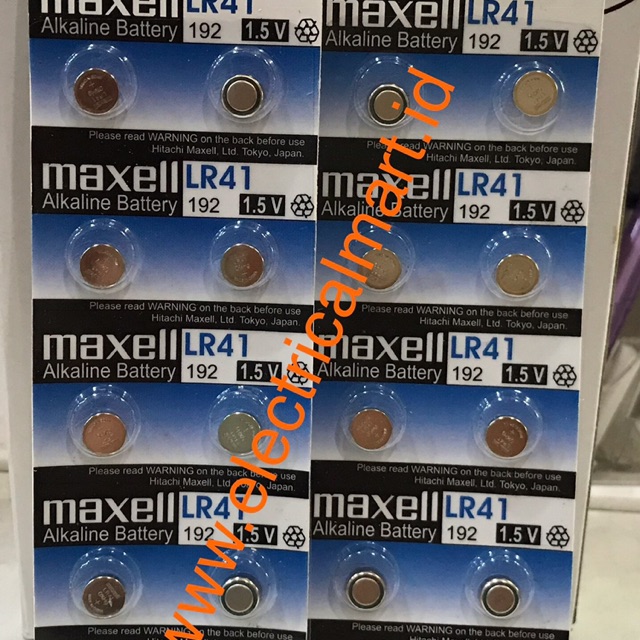 [PER PCS] MAXELL ORI Battery LR41 / LR 41 Baterai Jam Tangan / Batrai Mainan ORIGINAL 100%