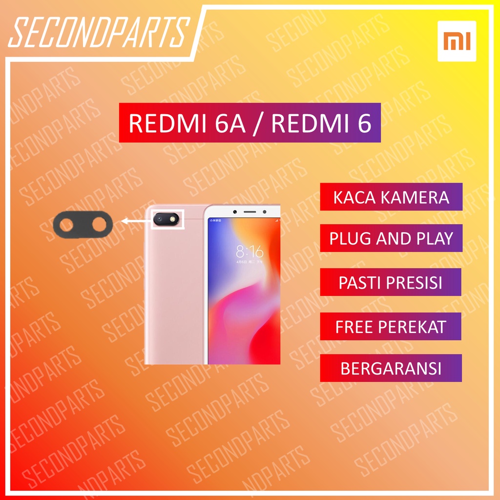 KACA LENSA KAMERA XIAOMI REDMI 6A / 6 ORIGINAL