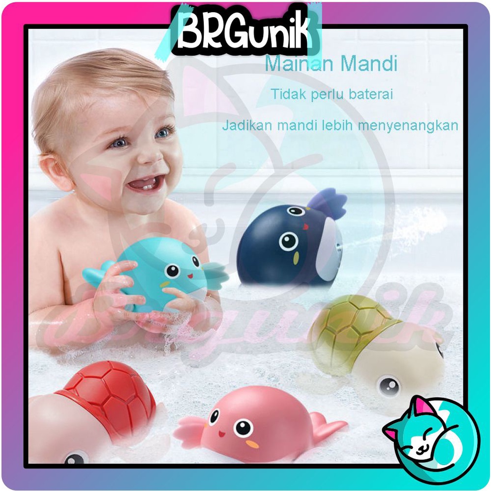 BRGUNIK Mainan Mandi Bayi Jarum Jam / Mainan Penyu Renang R463