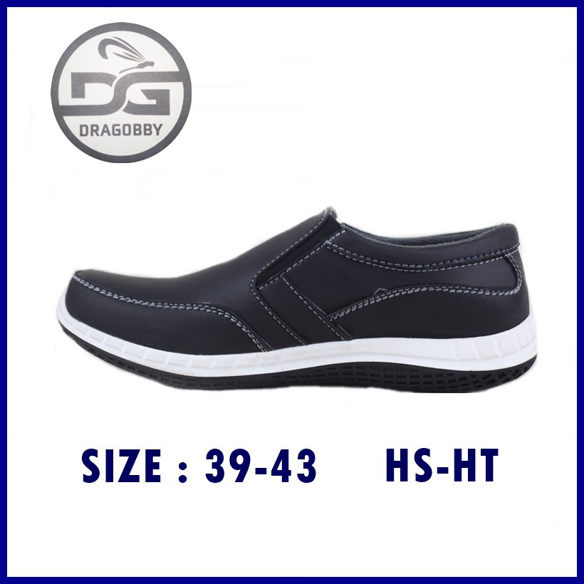 Dragobby Sepatu Pria Slip On Kulit SIntetis (HS)
