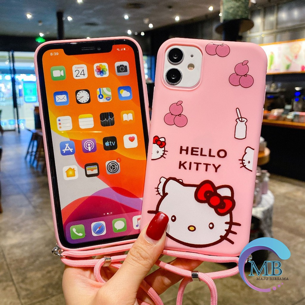 SS155 CASE slingcase lanyard Hello kitty realme c2 c3 5 5i 5s c11 c12 narzo 20 30a c17 7i MB1083