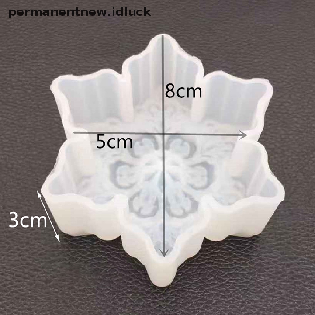 Cetakan Sabun / Cokelat / Permen Bentuk Snowflake Natal Bahan Silikon