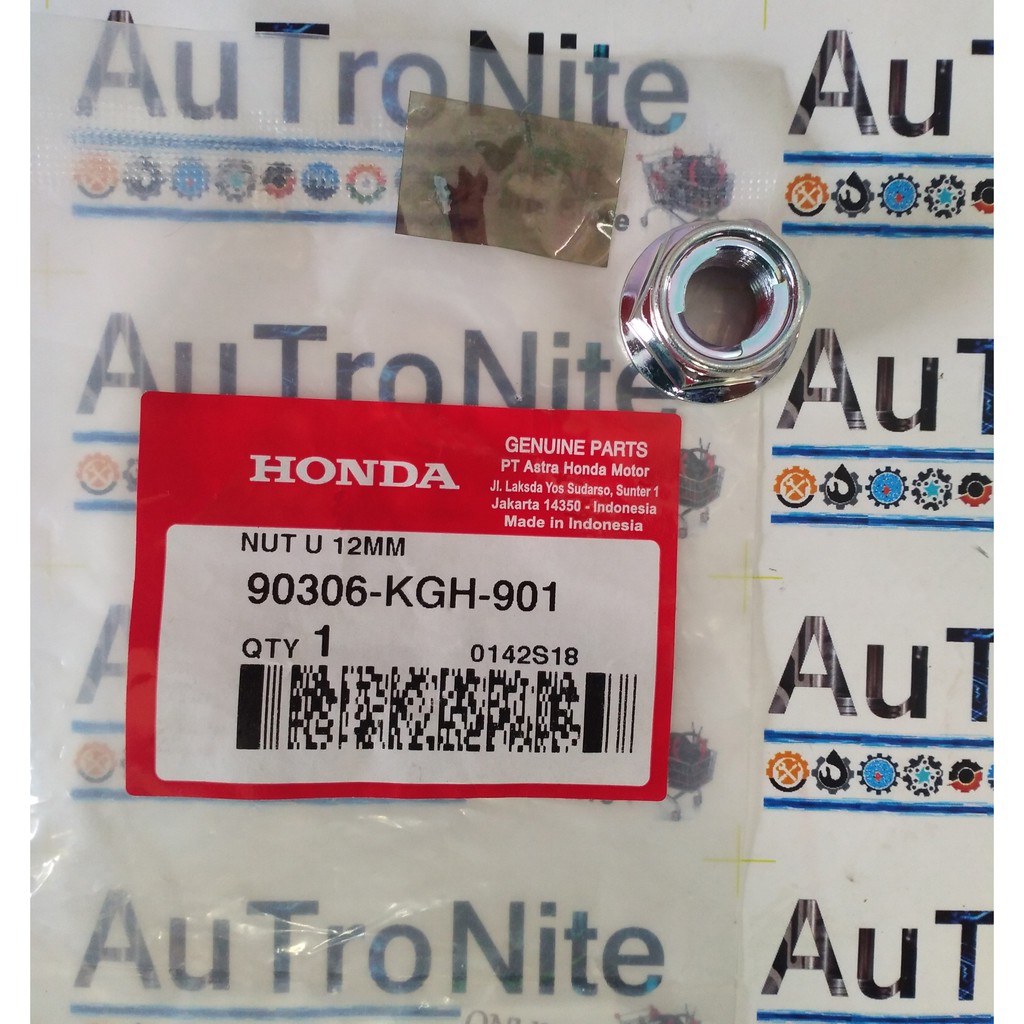 Jual Mur As Roda Depan Nut U 12 Mm 90306-Kgh-901 Original Honda Genuine Parts Indonesia|Shopee Indonesia