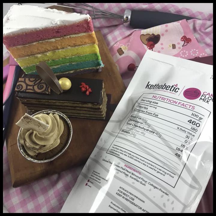 

C7T2 Ketobetic Cake Flour Mix Tepung Keto Untuk Cake Uk 250G Vqcq
