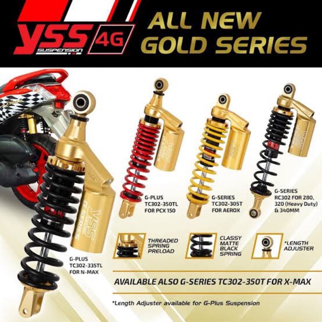 Shockbreaker YSS New Gplus TC302-335TL Nmax Original Thailand