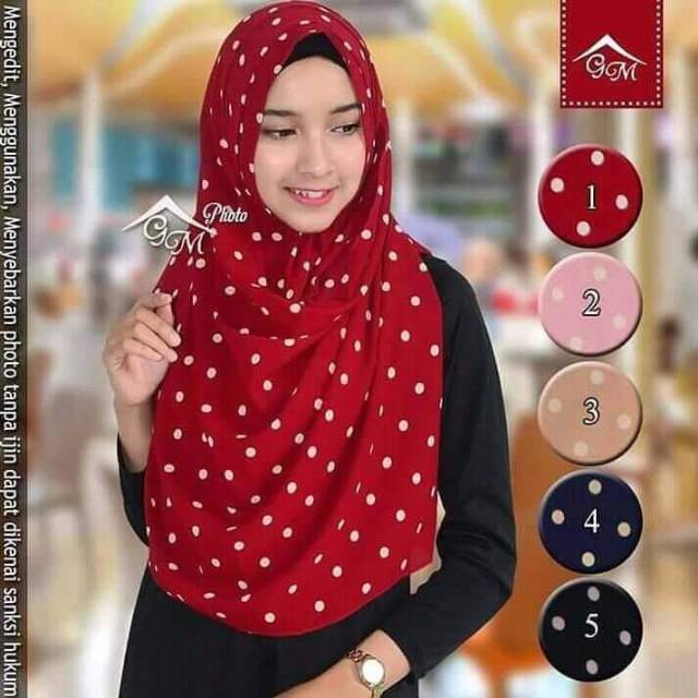 Pashmina Instan Lipit Motif Terbaru