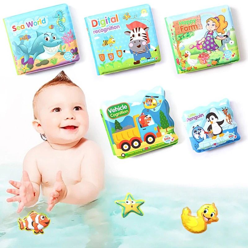 Mainan Edukasi Anak Buku Mandi Anti Air Soft Bath Book Floating Baby Toy Softbook Waterproof Buku Bantal Bahan EVA Kado Bayi