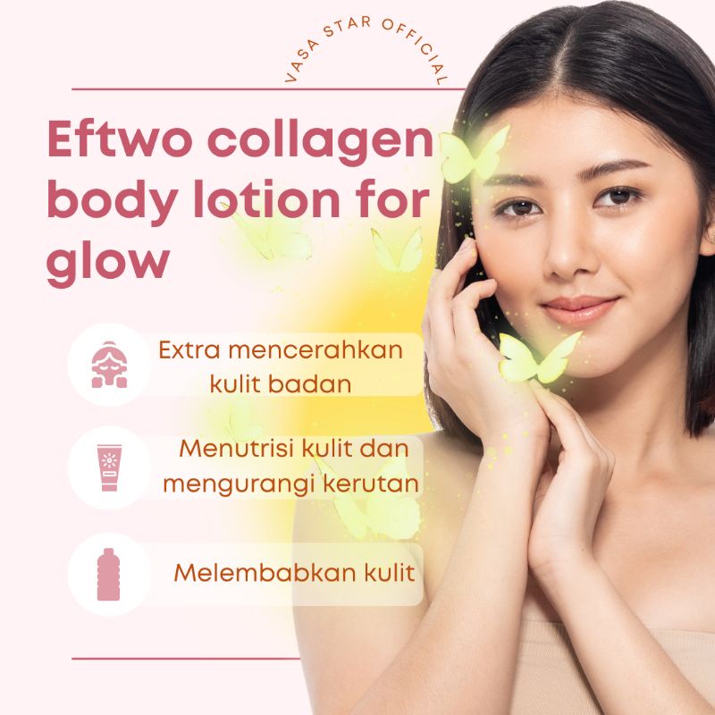 Eftwo Collagen Body Lotion Pemutih Badan Cepat DNA Salmon Niacimade