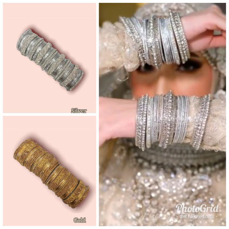 gelang bridal pengantin india/ gelang india/gelang keroncong india