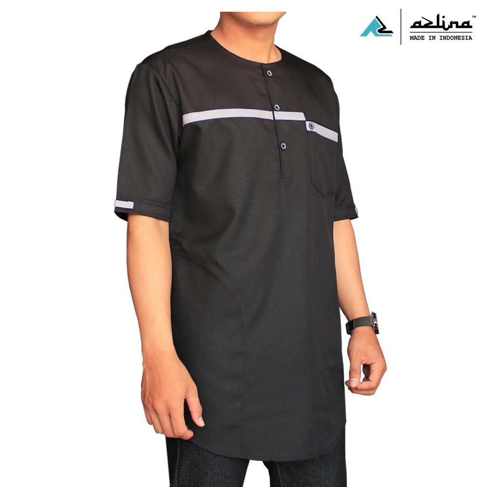 Terbaru baju koko kurta pakistan katun baju fashion muslim AZLINA pakaian muslim pria