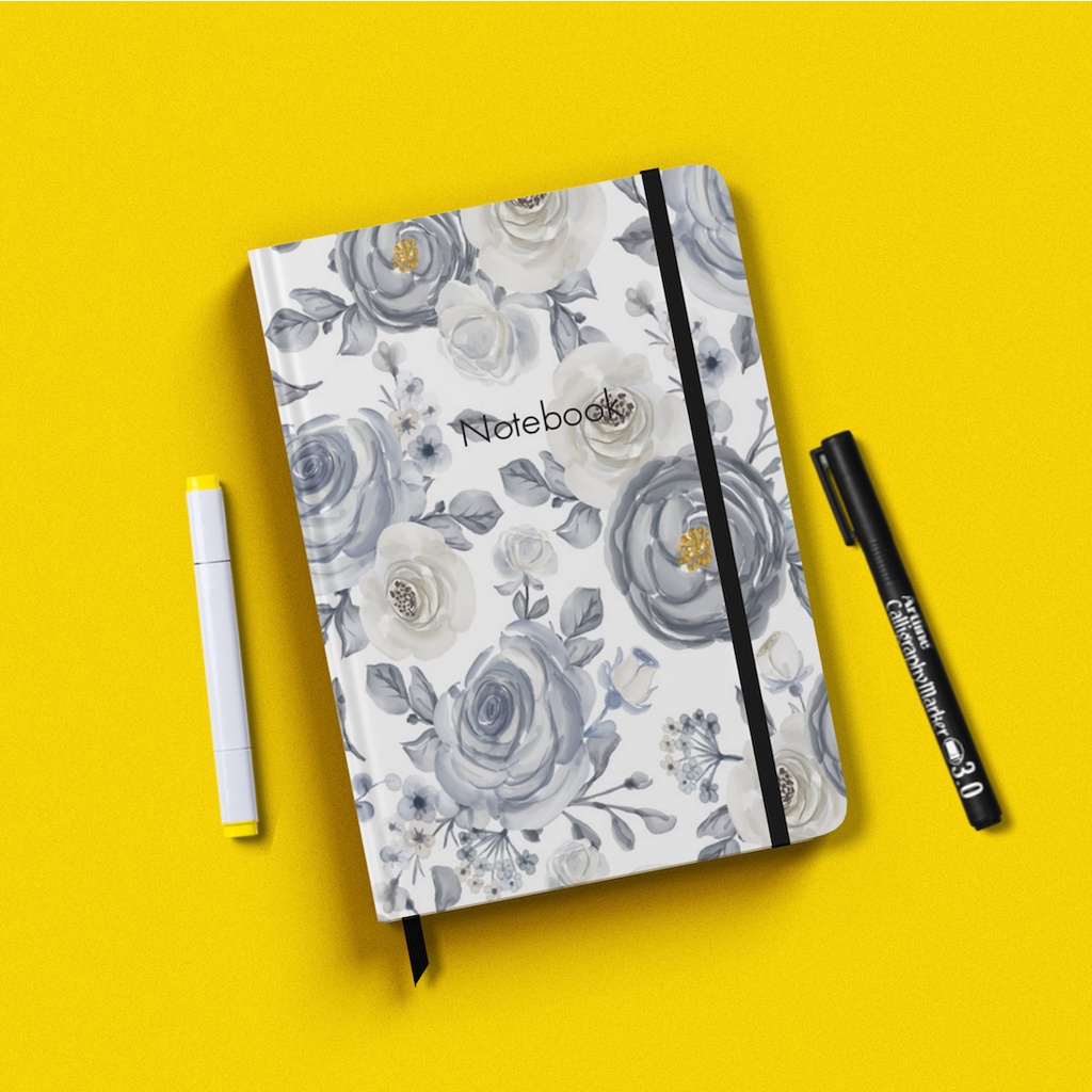 

Buku Notebook Custom Tulisan Catatan Diary Harian Lucu Flora Motif Bunga Ukuran A5 Notebook Planner Custom Hardcover