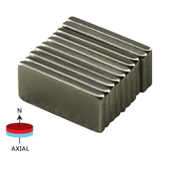 Magnet Daya Rekat Kuat - Block Cuboid Neodymium 20x10X2mm (1pc)