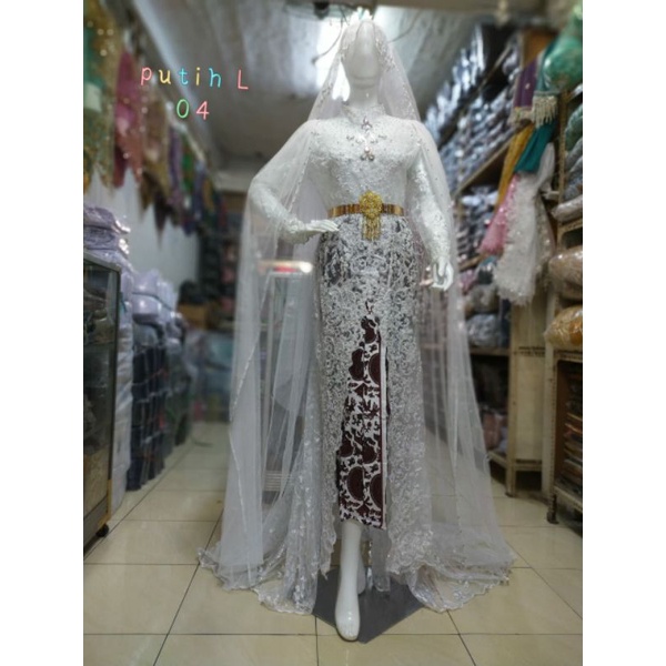 Kebaya pengantin akad putih/kebaya pengantin