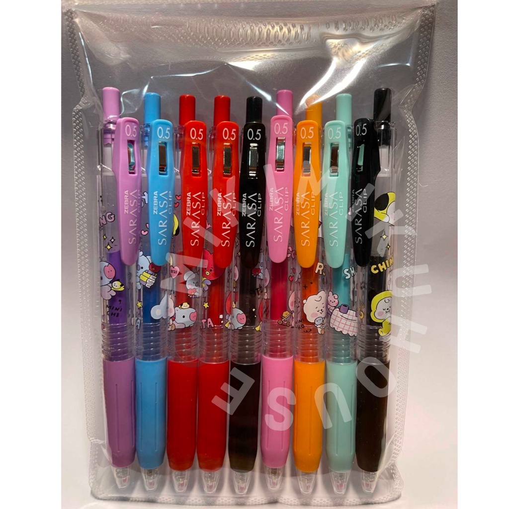 

BT21 SARASA GEL PEN OFFICIAL ZEBRA 0.5Mm 0.5 COLOR WARNA Mm JEPANG JAPAN