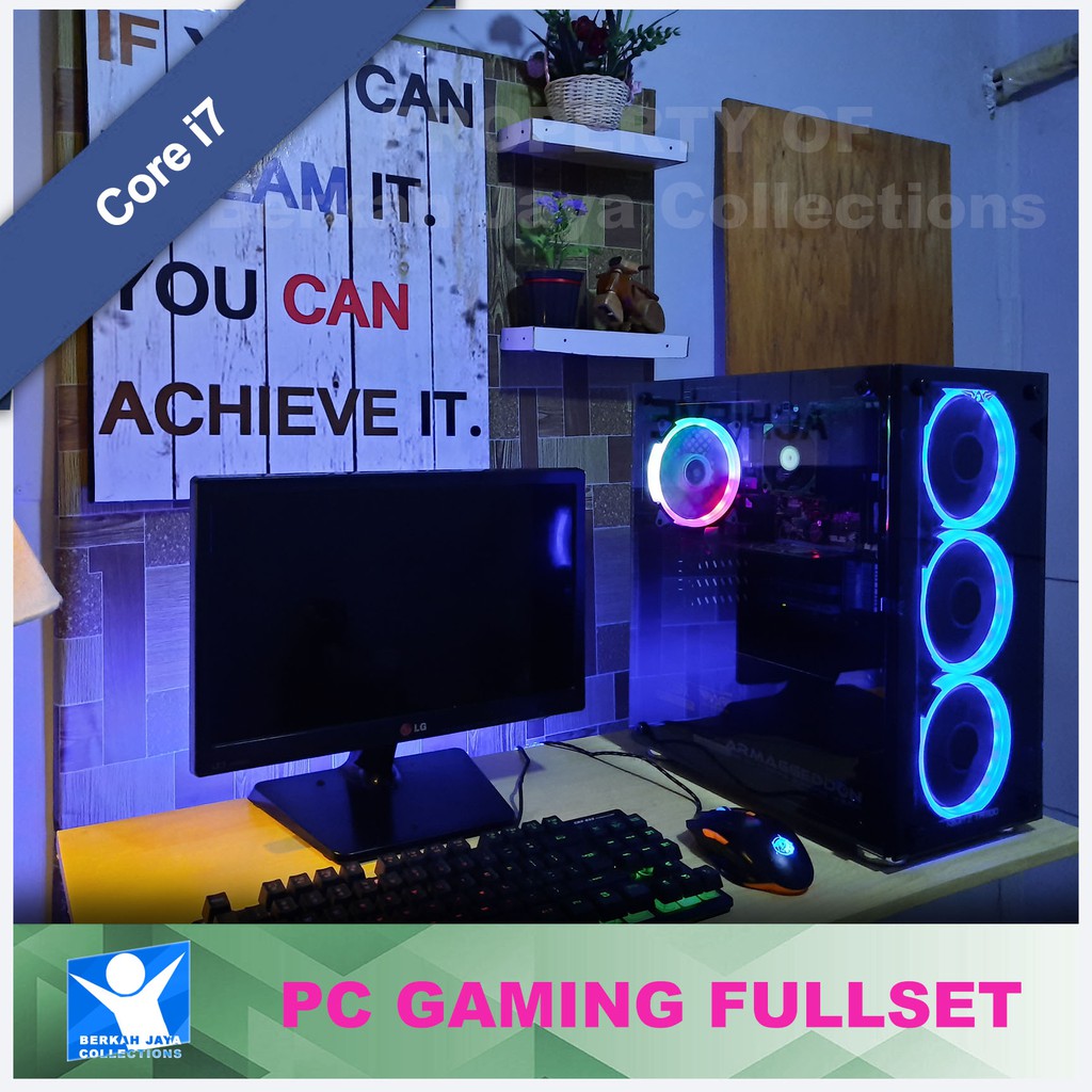 Cpu Komputer Gaming Core i7 + Monitor 19 Murah Fullset