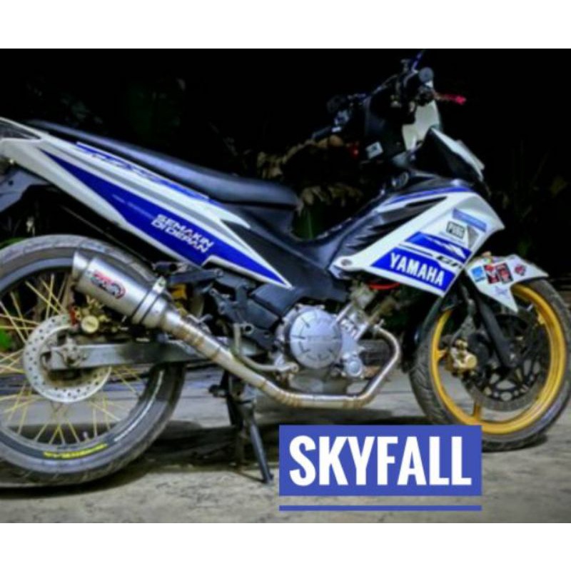 Leher knalpot MX king full cacing roadrace underbon khusus untuk mx king