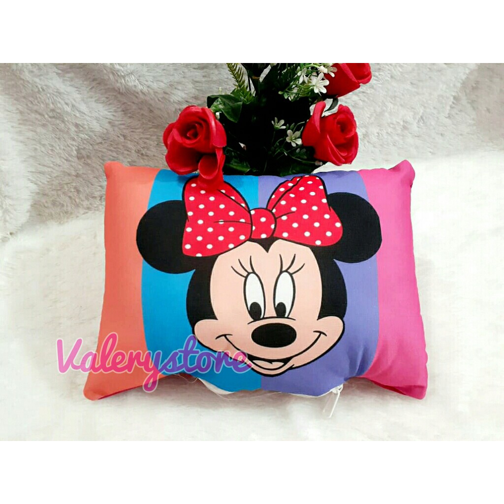 Bantal Lucu Bantal Pelangi Karakter Minnie Mouse