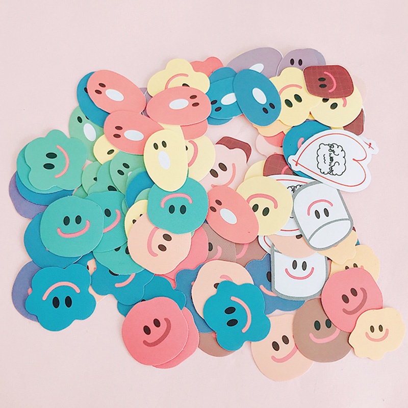 110pcs Stiker Dekorasi Desain Kartun Smiley Face Warna-Warni