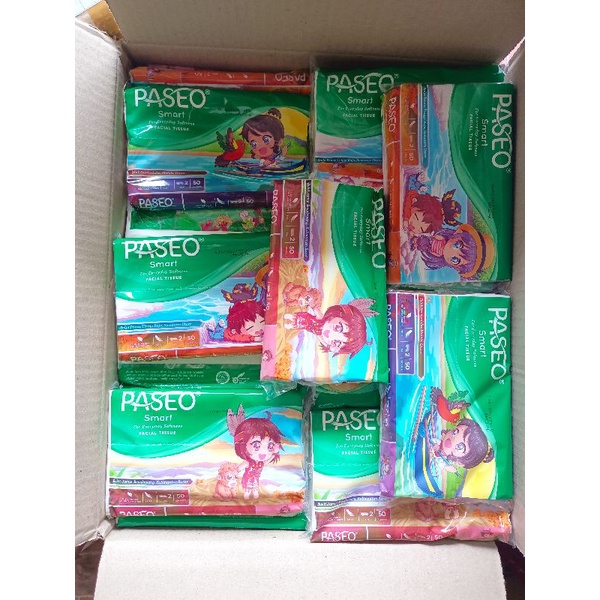 Tissue PASEO SMART TRAVEL PACK 50 sheets 2 ply /Tisu travel pack 50s 2ply