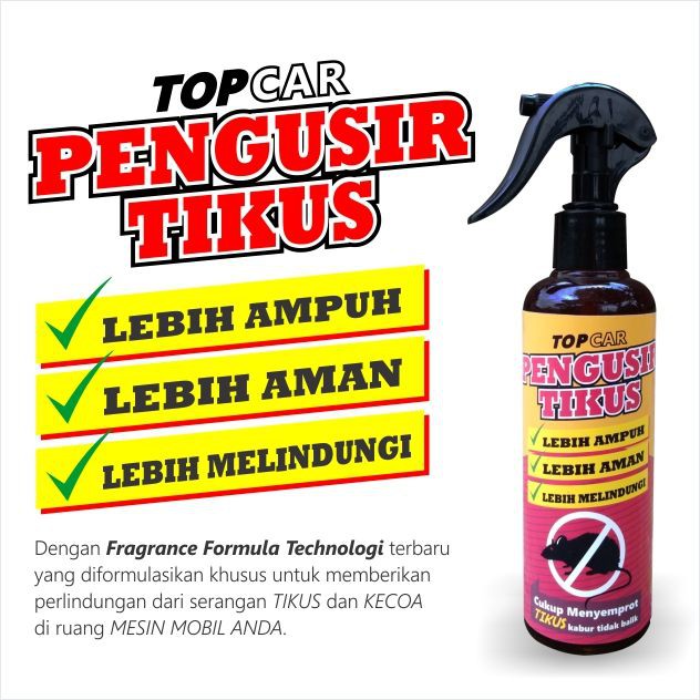 TOP Car Rat Repellent  - 250ml / Pengusir Tikus / Cairan Anti Tikus / Ampuh Usir Tikus