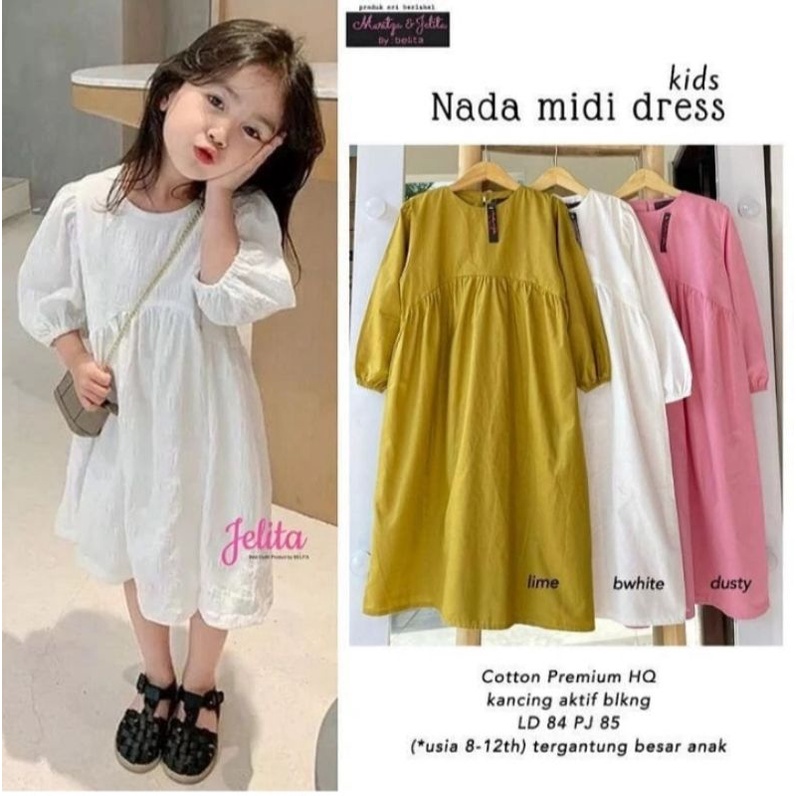 Midi dress anak/vl nada midi dress wl