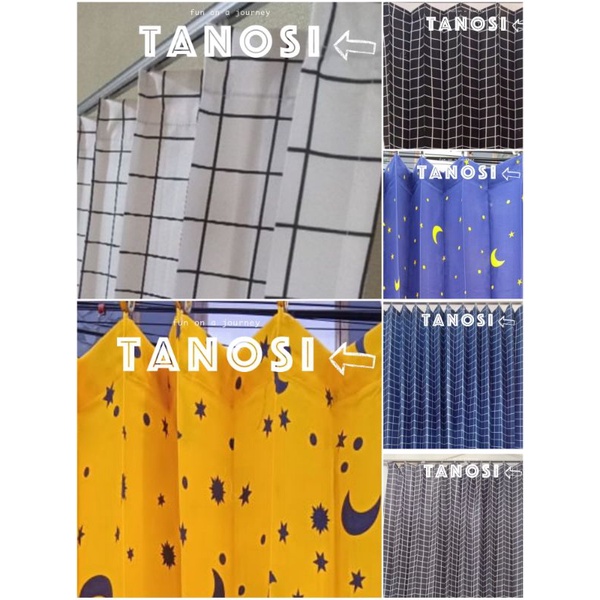 GORDEN PLISKET KATUN MOTIF BIASA TERMURAH / HORDENG JENDELA / GORDYN POLOS / TIRAI PINTU / GORDENG I