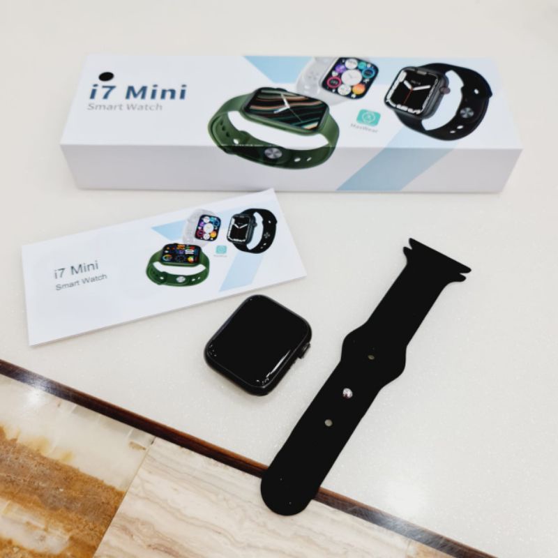 JAM SMARTWATCH I7 MINI BAHAN RUBBER SIZE 33 / 41 MM APP MASWEAR FREE BOX SESUAI FOTO