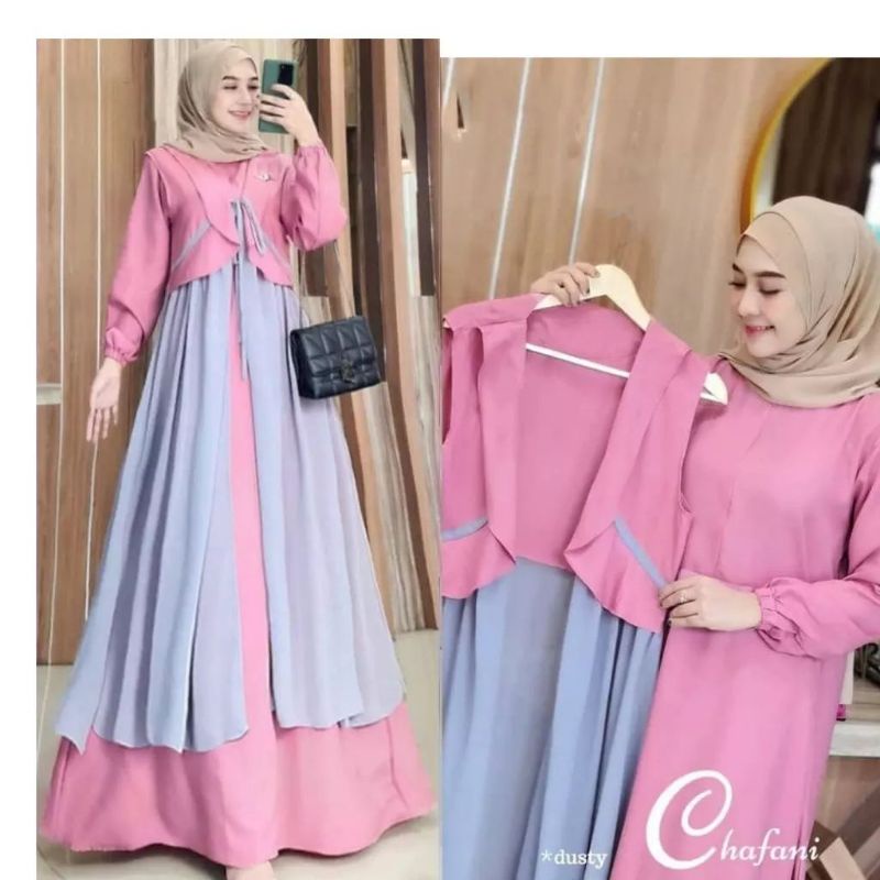 BAJU GAMIS WANITA CANTIK PEREMPUAN CEWEK REMAJA DEWASA SYARI SYAR'I ASDF PESTA POLOS SIMPLE KONDANGA
