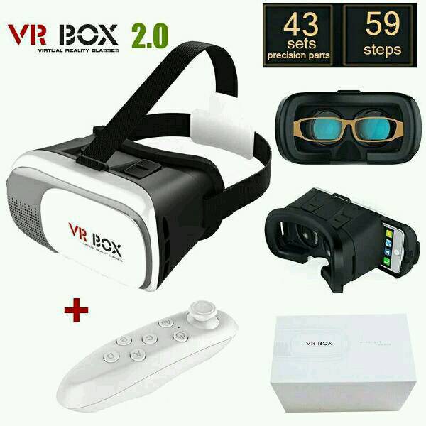 Terlaris VR BOX 3D 360 + REMOTE REMOT VIRTUAL REALTY 2.0 BARU
