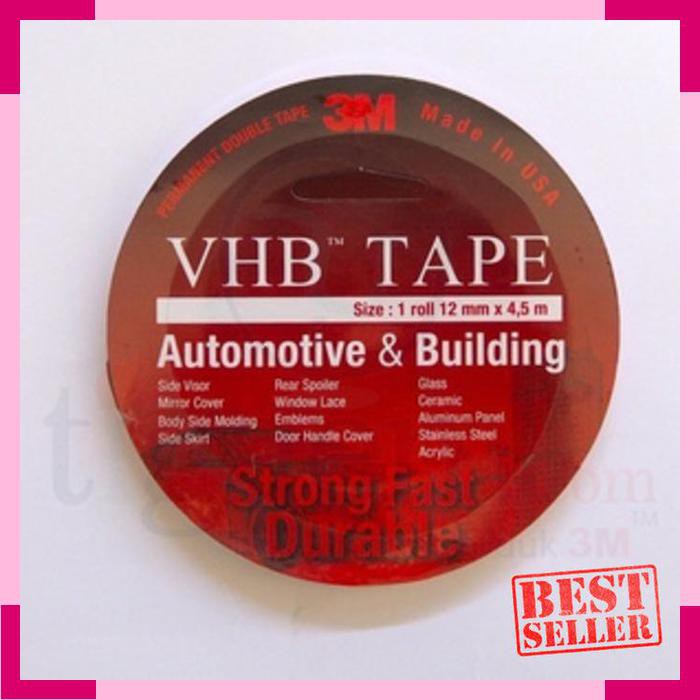

Perekat 3M VHB Tape (Double Tape- 12mm x 4-5 m) ORIGINAL - Kecil