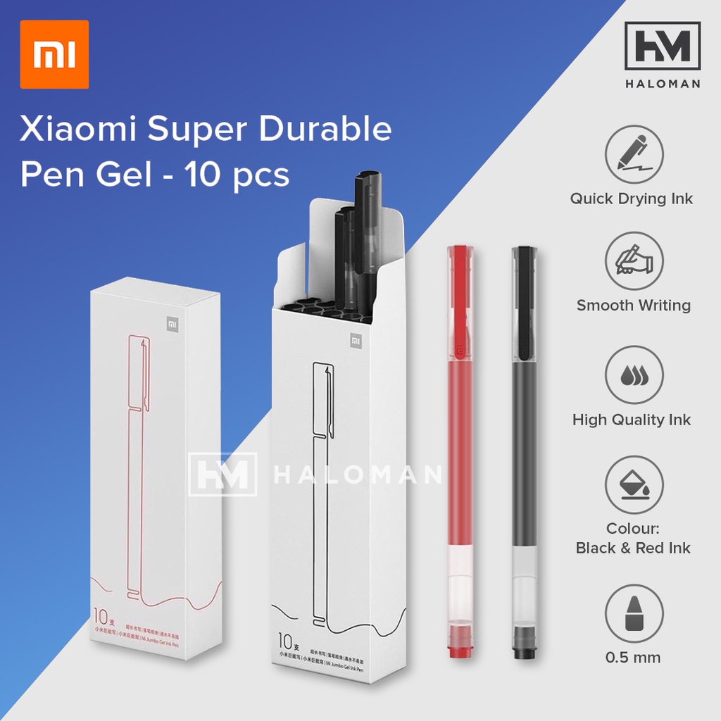 

XIAOMI Mi Pen Gel 0.5mm 10pcs/Pack - Pulpen Xiaomi GEL INK isi 10pcs