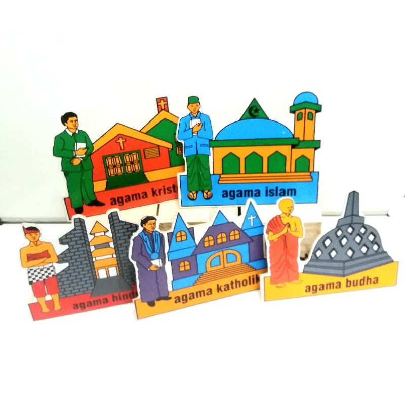 Mainan edukasi kayu APE(Alat Peraga Edukasi) Rumah Ibadah Sentra agama